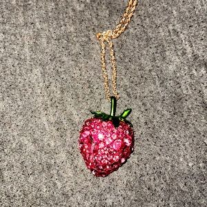 Strawberry Rhinestone Necklace